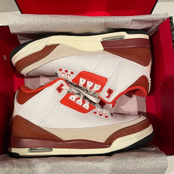 Nike Air Jordan 3 Retro SE Dunk on Mars (GS) DV7028-108 White/Orange SZ 7Y - Picture 8 of 12